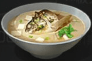 ハタと豆腐のスープ