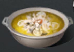 レモン風味の魚スープ